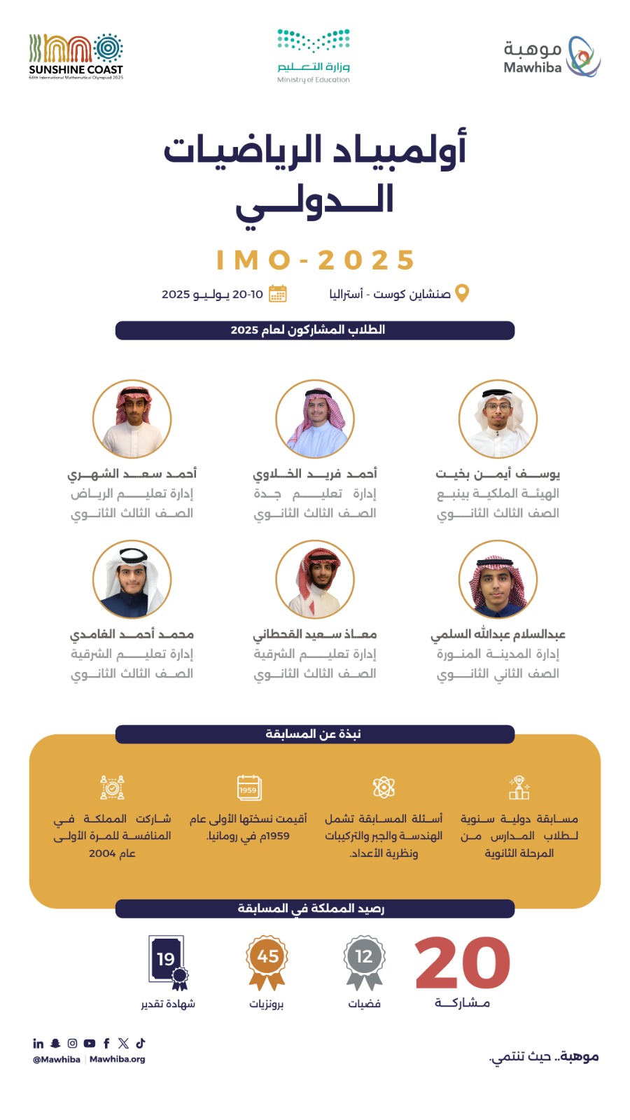 أولمبياد الرياضيات الدولي 2025م