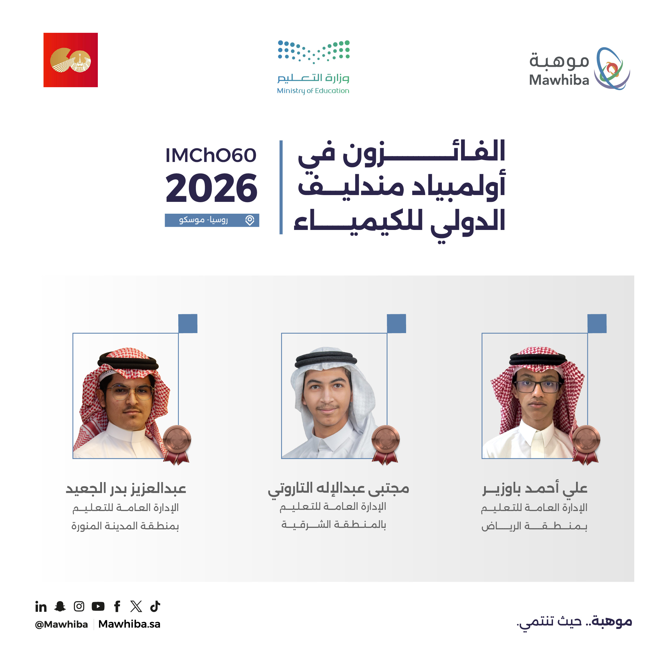 الفائزين في ألومبياد مندليف الدولي للكيمياء Artboard 3