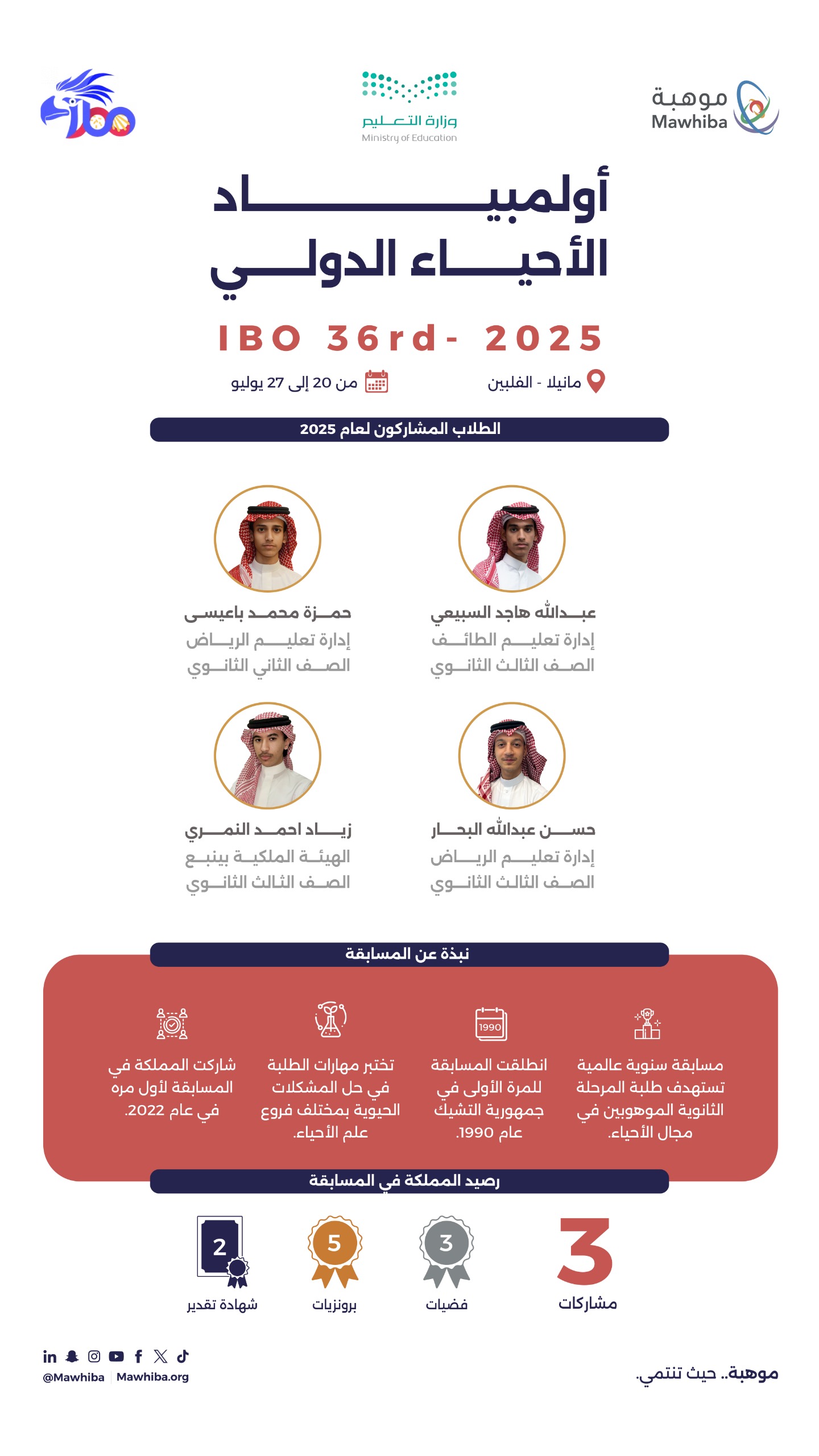 أولمبياد الأحياء الدولي 2025م